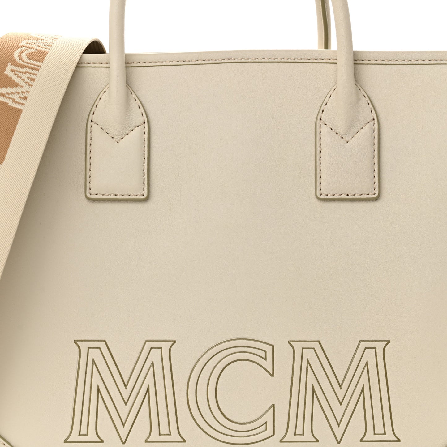 Calfskin Large Munchen Tote White