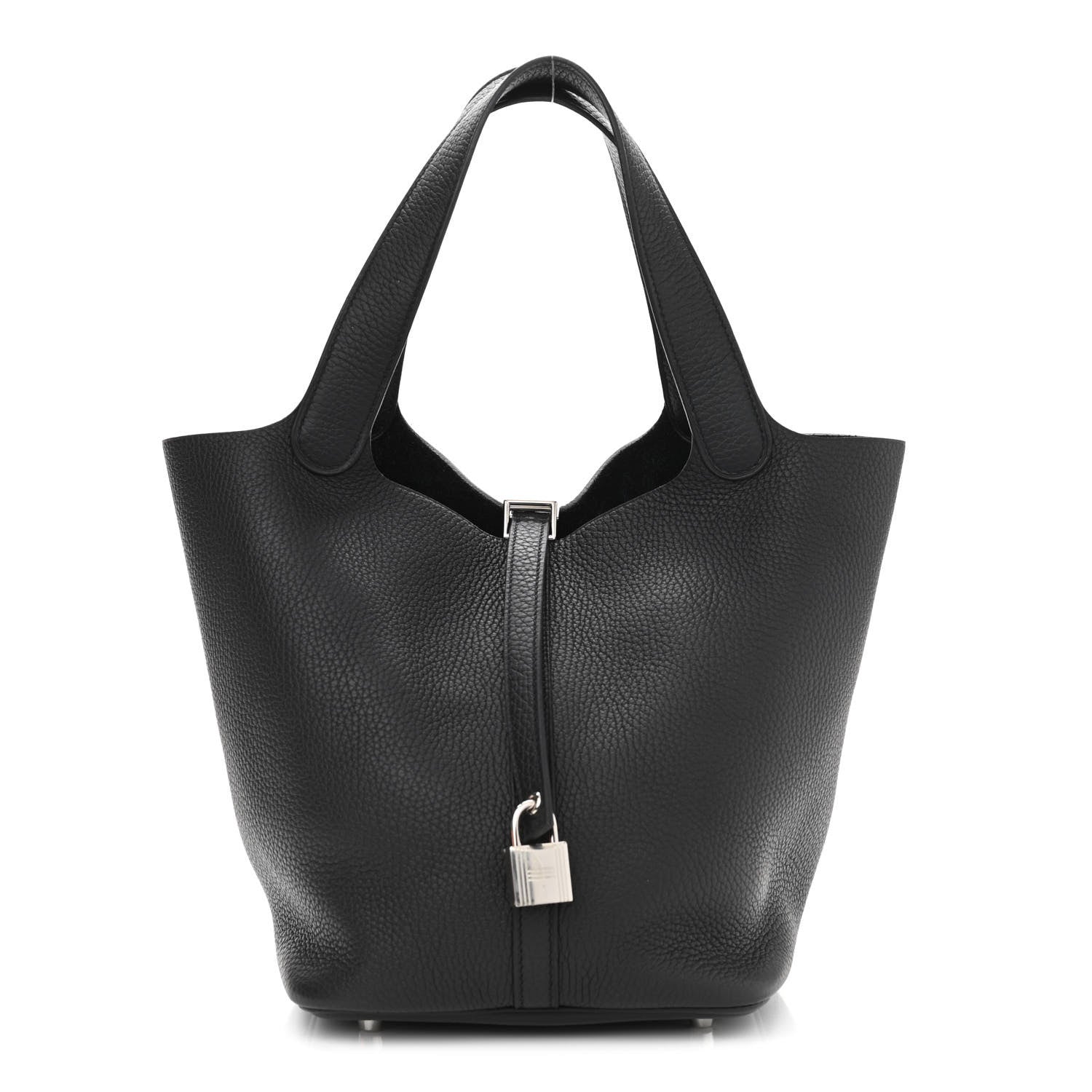 Hermes Taurillon Clemence Picotin Lock 22 MM Black 1 of 12