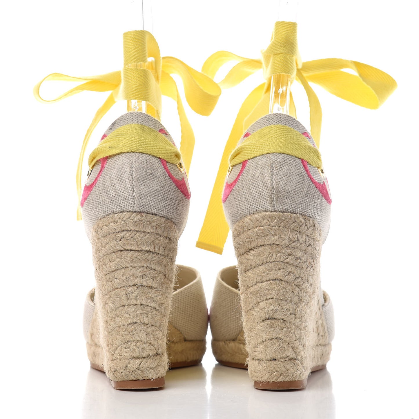 Canvas Monogram Starboard Wedge Espadrilles 39 Rose Pop