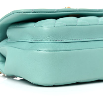 Chanel Calfskin Quilted Top Handle Flap Light Blue 8 of 10