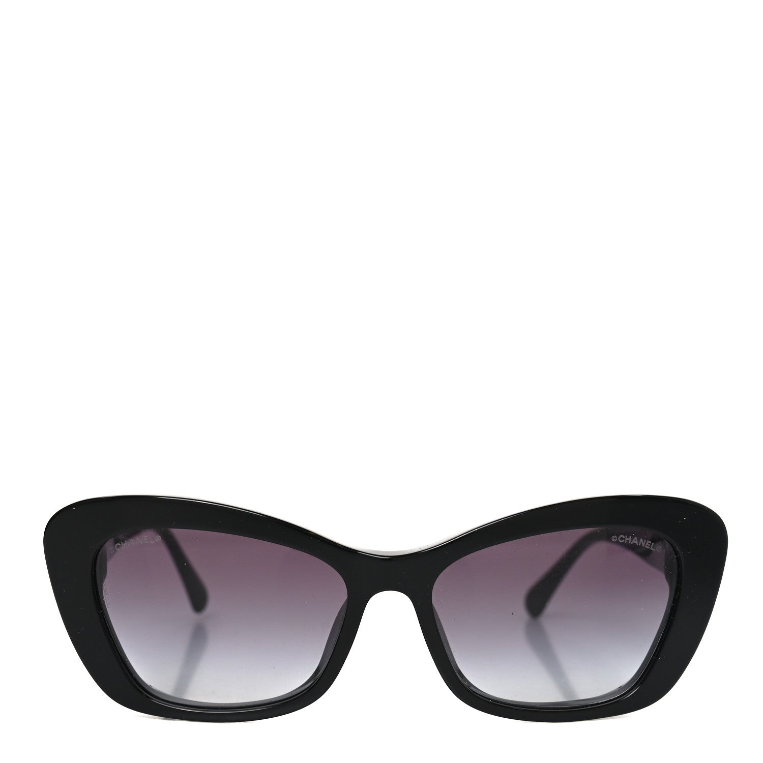 Chanel Acetate Pearl Cat Eye CC Sunglasses 5481-H-A Black 2 of 7