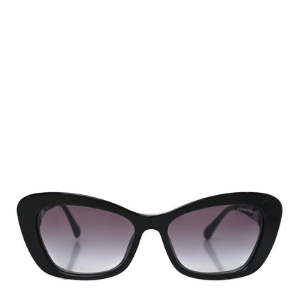 Chanel Acetate Pearl Cat Eye CC Sunglasses 5481-H-A Black 2 of 7
