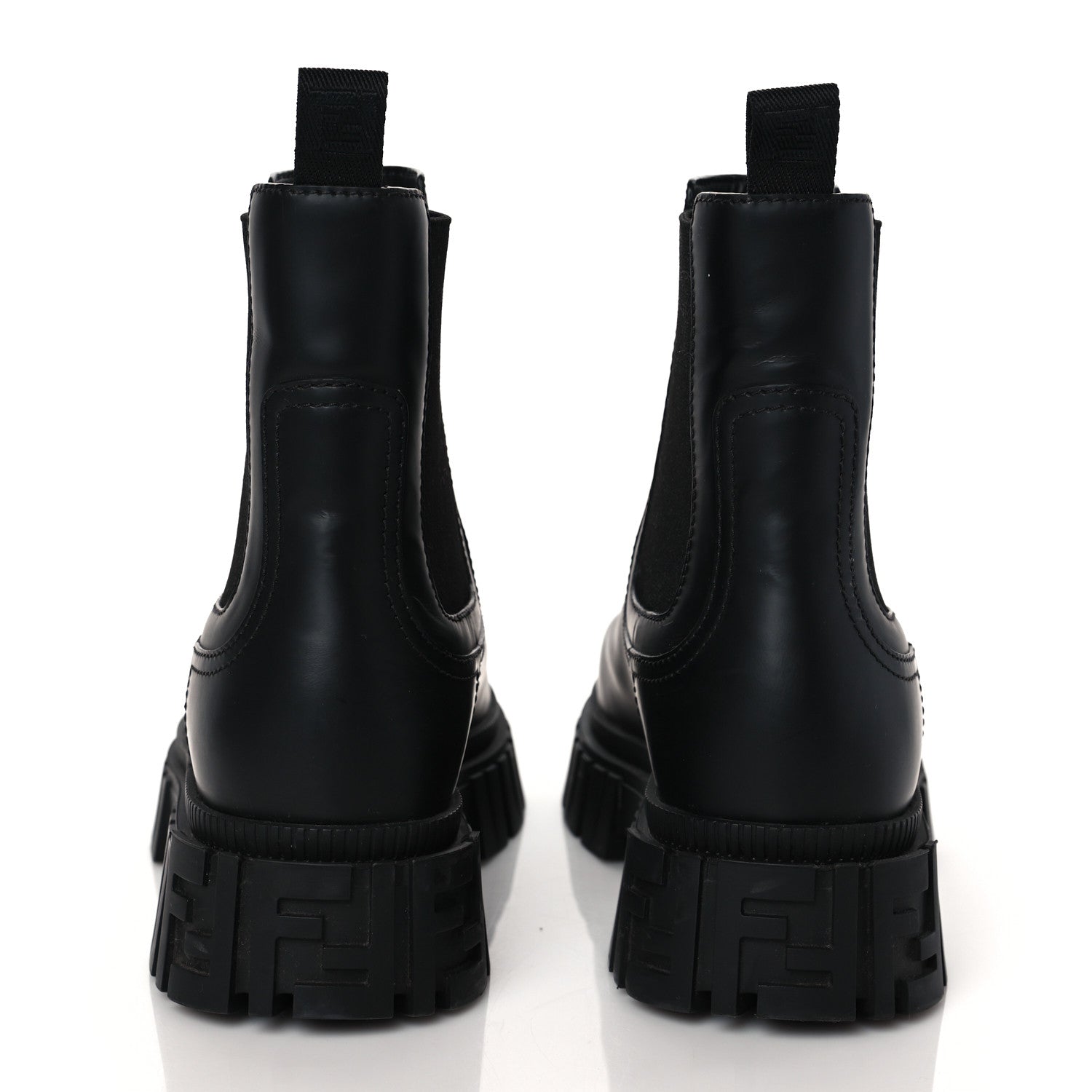 Fendi Calfskin Rubber Fendi Force Chelsea Boots 39 Black 5 of 9