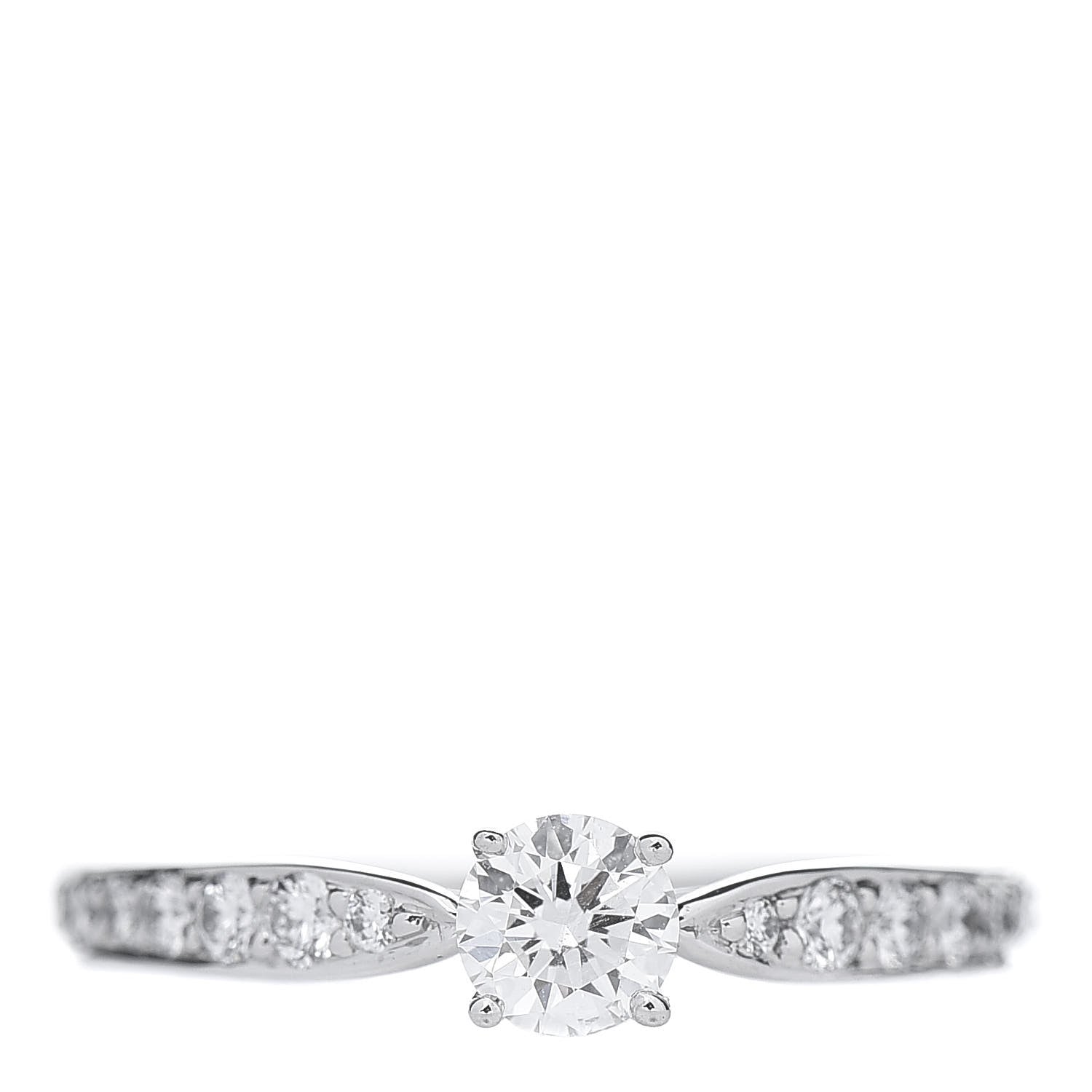 Tiffany Platinum Diamond .25ct Round Brilliant Harmony Engagement Ring 49 5 1 of 8
