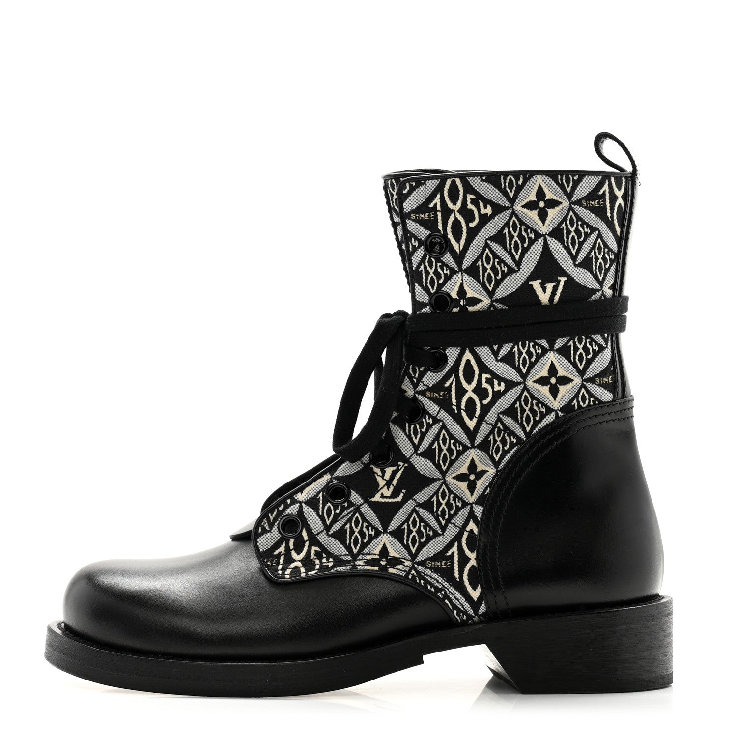 Louis Vuitton Jacquard Calfskin Since 1854 Metropolis Flat Ranger Boot 41 Gray 1 of 10