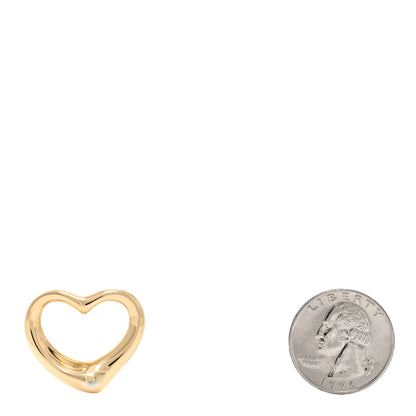 Tiffany 18K Yellow Gold 22mm Elsa Peretti Open Heart Pendant 2 of 4