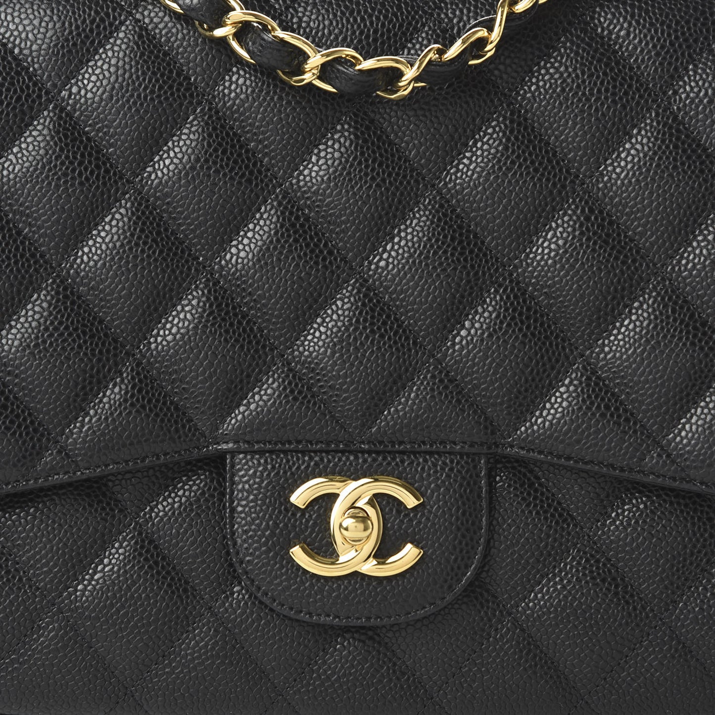 Caviar Quilted Jumbo Single Flap Black