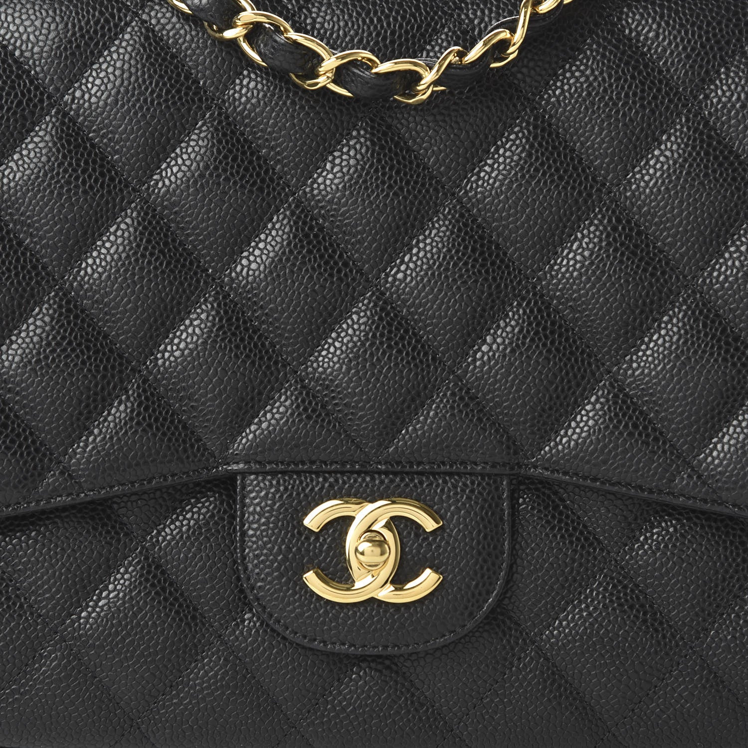 Chanel Caviar Quilted Jumbo Single Flap Black 10 of 11