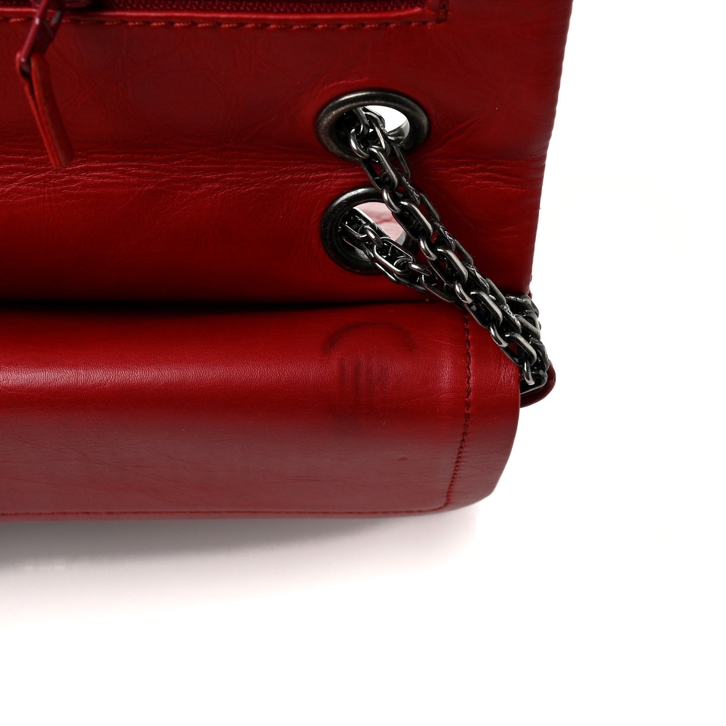 Aged Calfskin Quilted 2.55 Reissue 226 Flap Red
