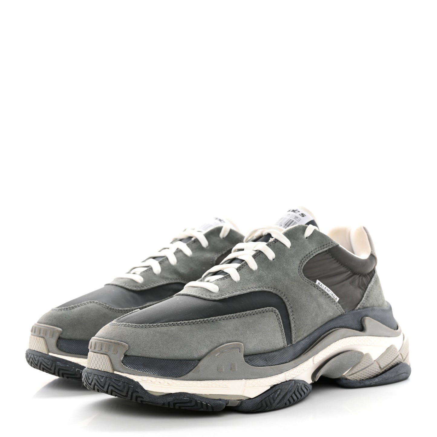 Fabric Mesh Mens Triple S Sneakers 44 Grey