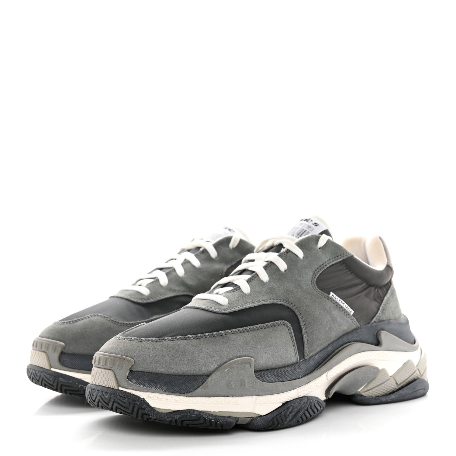 Balenciaga Fabric Mesh Mens Triple S Sneakers 44 Grey 3 of 16
