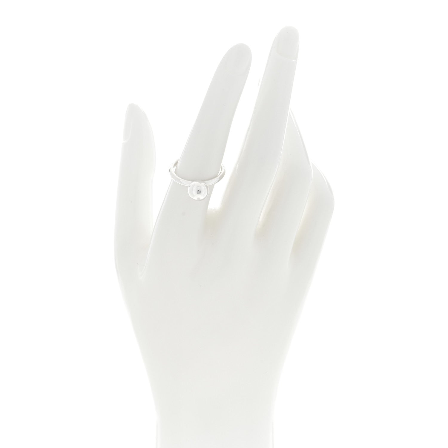 Tiffany Sterling Silver 8mm HardWear Ball Ring 54 7 2 of 5