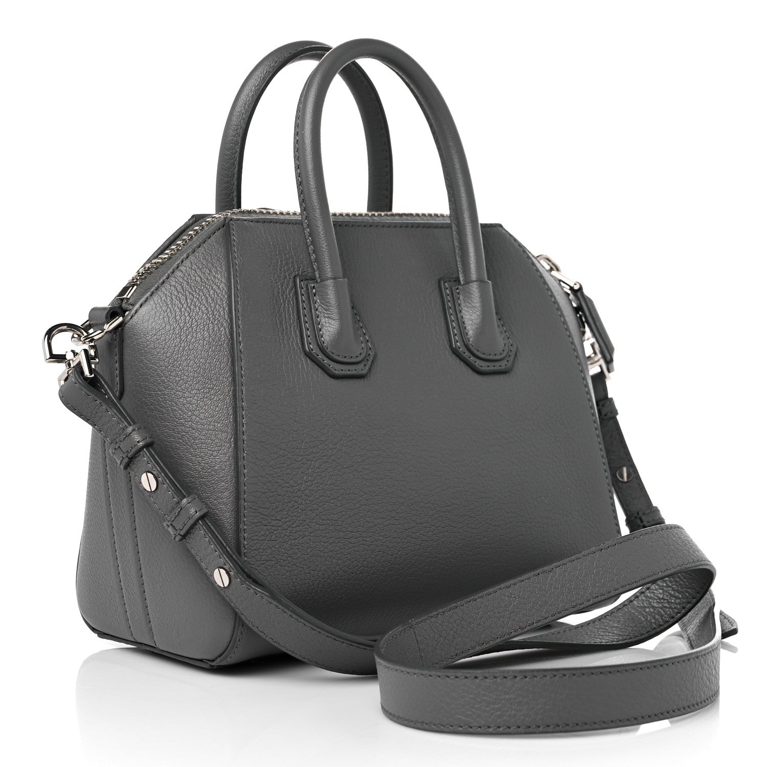 Givenchy Sugar Goatskin Mini Antigona Pearl Grey 3 of 12
