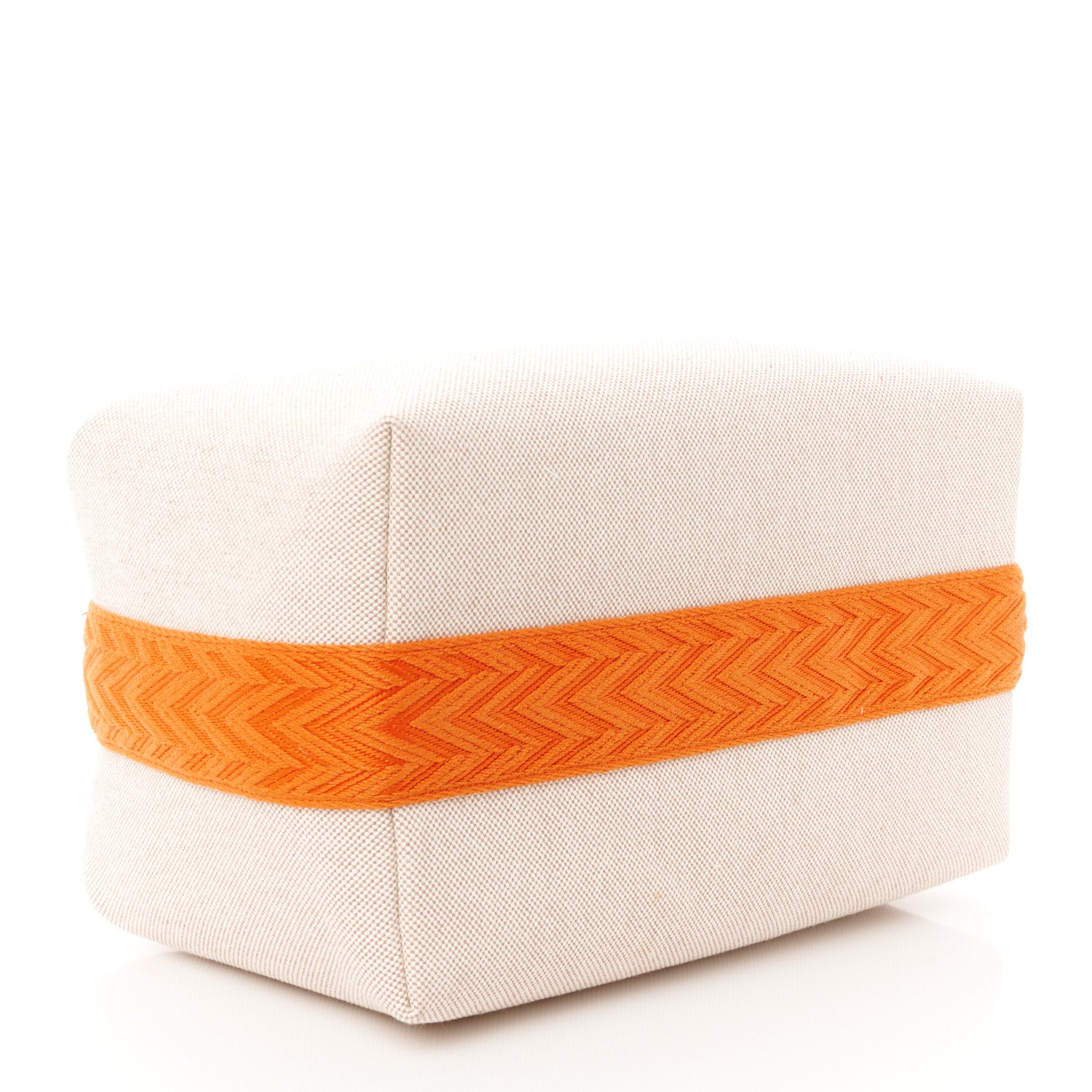 Hermes Canvas Large Bride-A-Brac Pouch Natural Orange 4 of 9