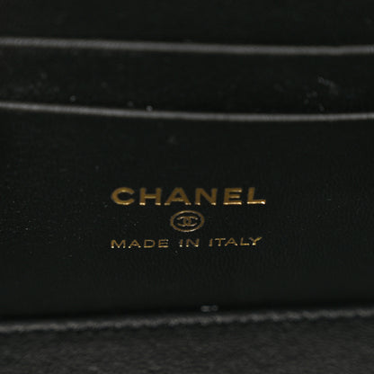 Chanel Lambskin Quilted Metal Twist Small Top Handle Vanity Case With Chain Black 7 of 11