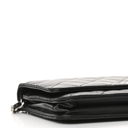 Chanel Lambskin Quilted Wallet On Chain WOC Black 5 of 13