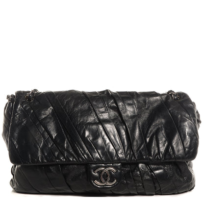 Chanel Glazed Calfskin Twisted Maxi Flap Black 1 of 7