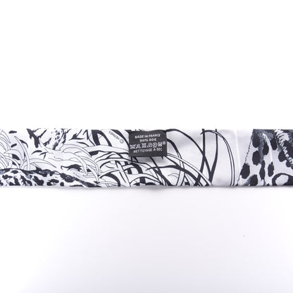 Hermes Silk Jungle Love Rainbow Twilly Gris Black White 4 of 4
