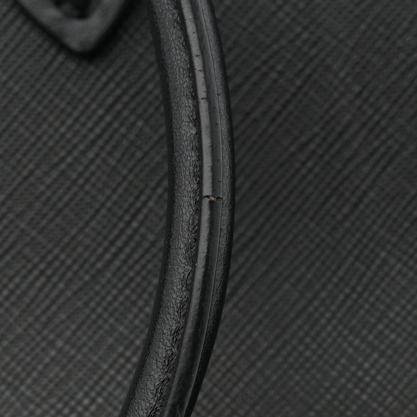 Saffiano Soft Calfskin Small Zippered Tote Black