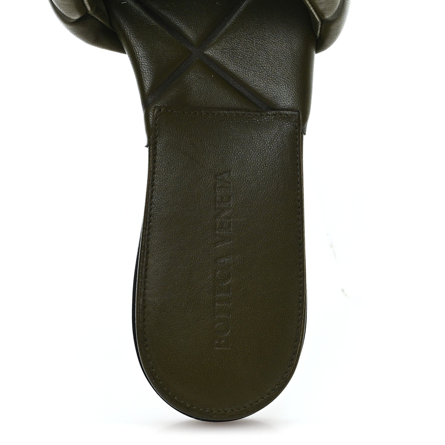 Bottega Veneta Nappa Quilted Rubber Lido Flat Sandals 37 Khaki 8 of 8