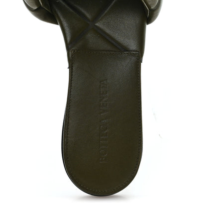 Bottega Veneta Nappa Quilted Rubber Lido Flat Sandals 37 Khaki 8 of 8