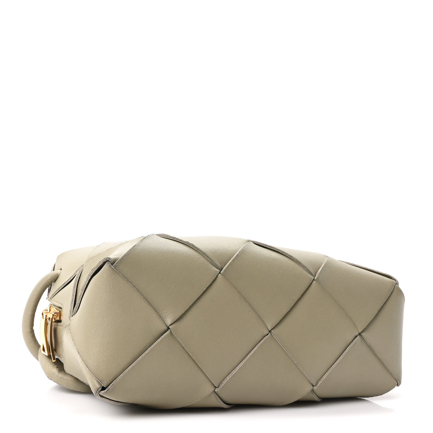 Bottega Veneta Lambskin Maxi Intrecciato Small Cassette Camera Bag Travertine 4 of 9