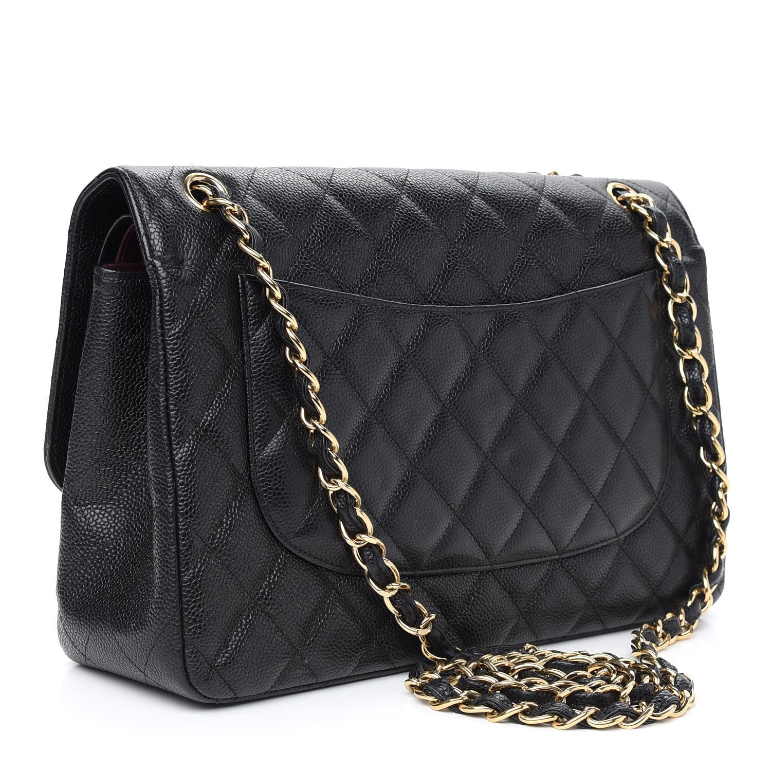 Chanel Caviar Quilted Jumbo Double Flap Black 2 of 8