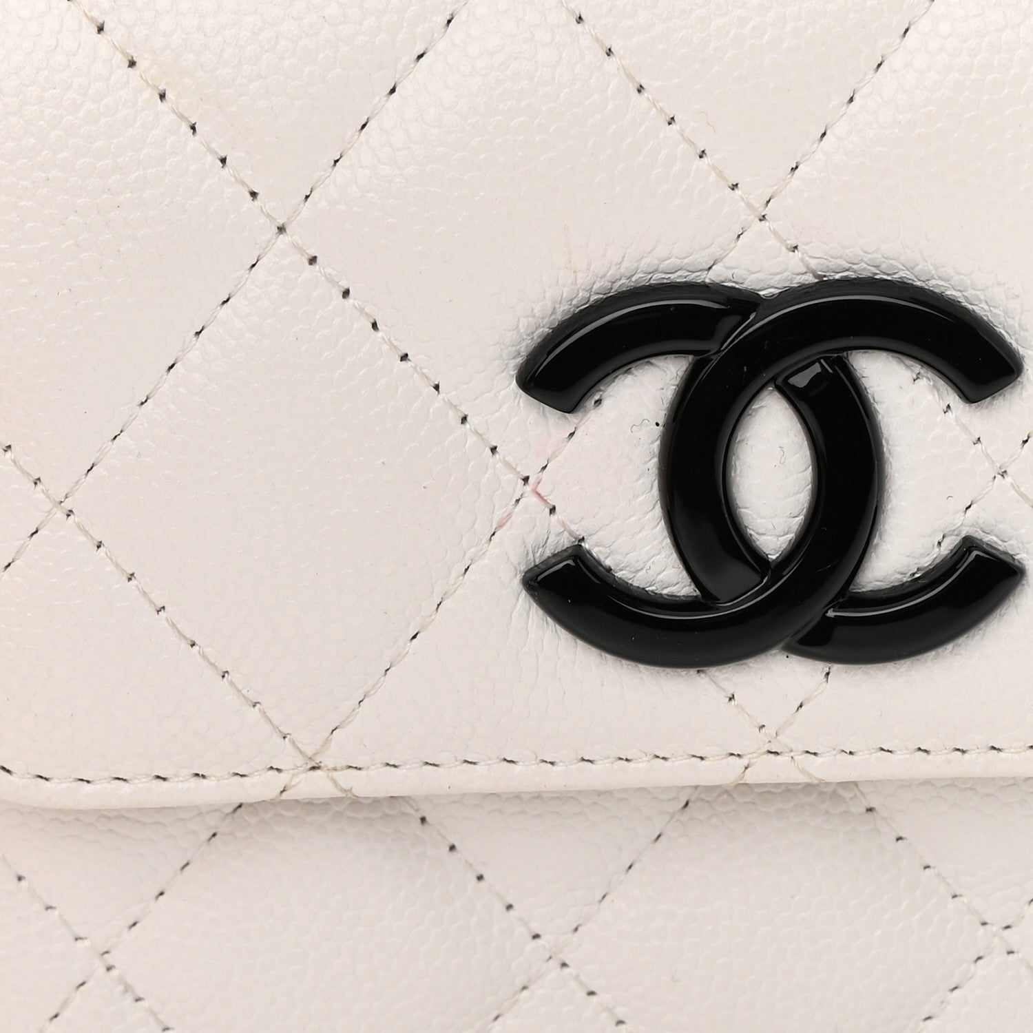 Chanel Caviar Quilted My Everything Belt Flap Card Holder White 13 of 16