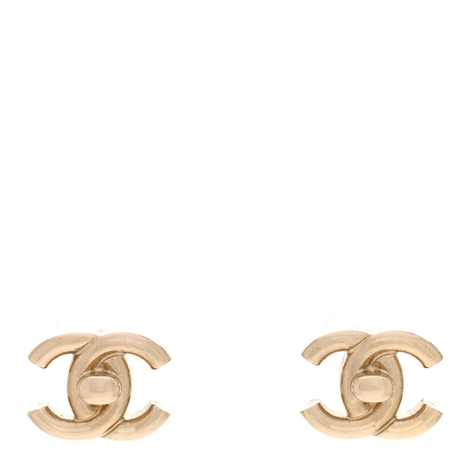 Chanel CC Turnlock Clip On Earrings Gold 1 of 5