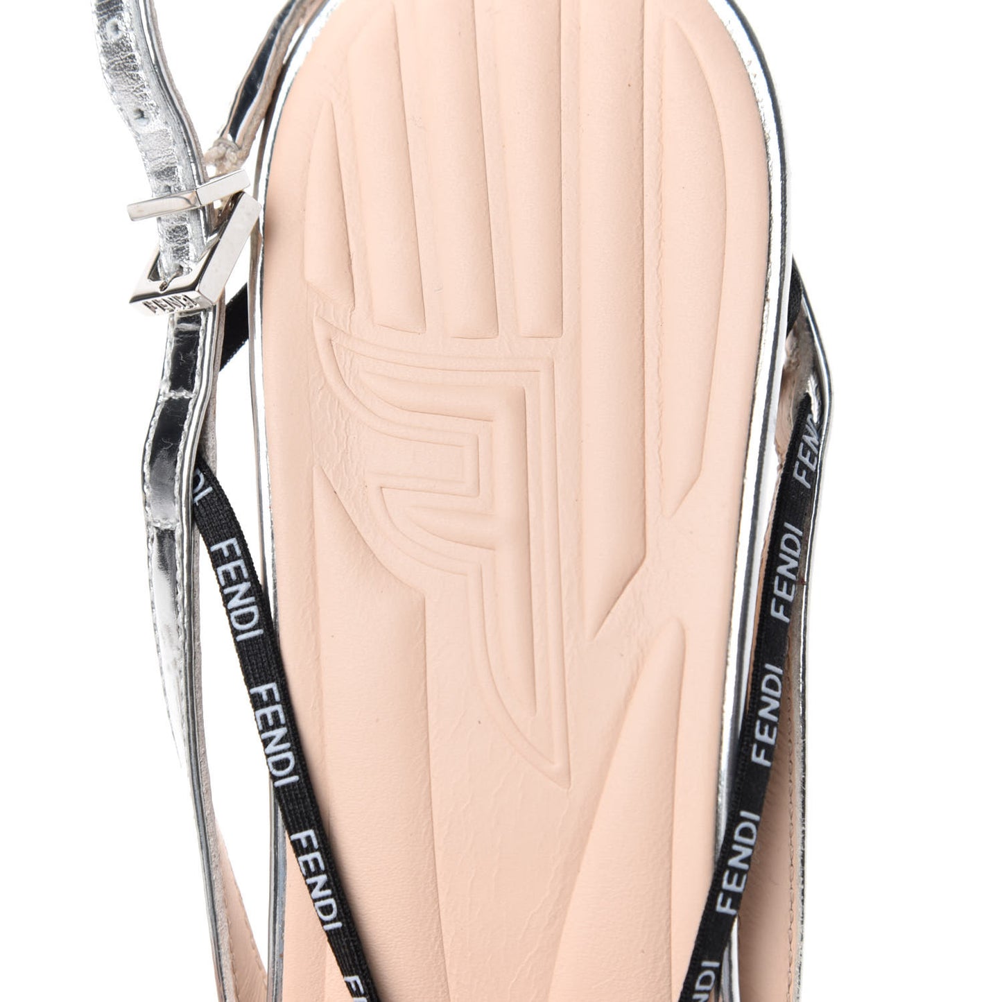 Metallic Calfskin Ffreedom Sandals 40 Silver