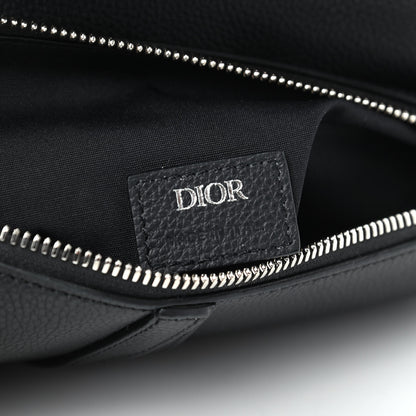 Christian Dior Calfskin Mens Saddle Bag Black 6 of 8