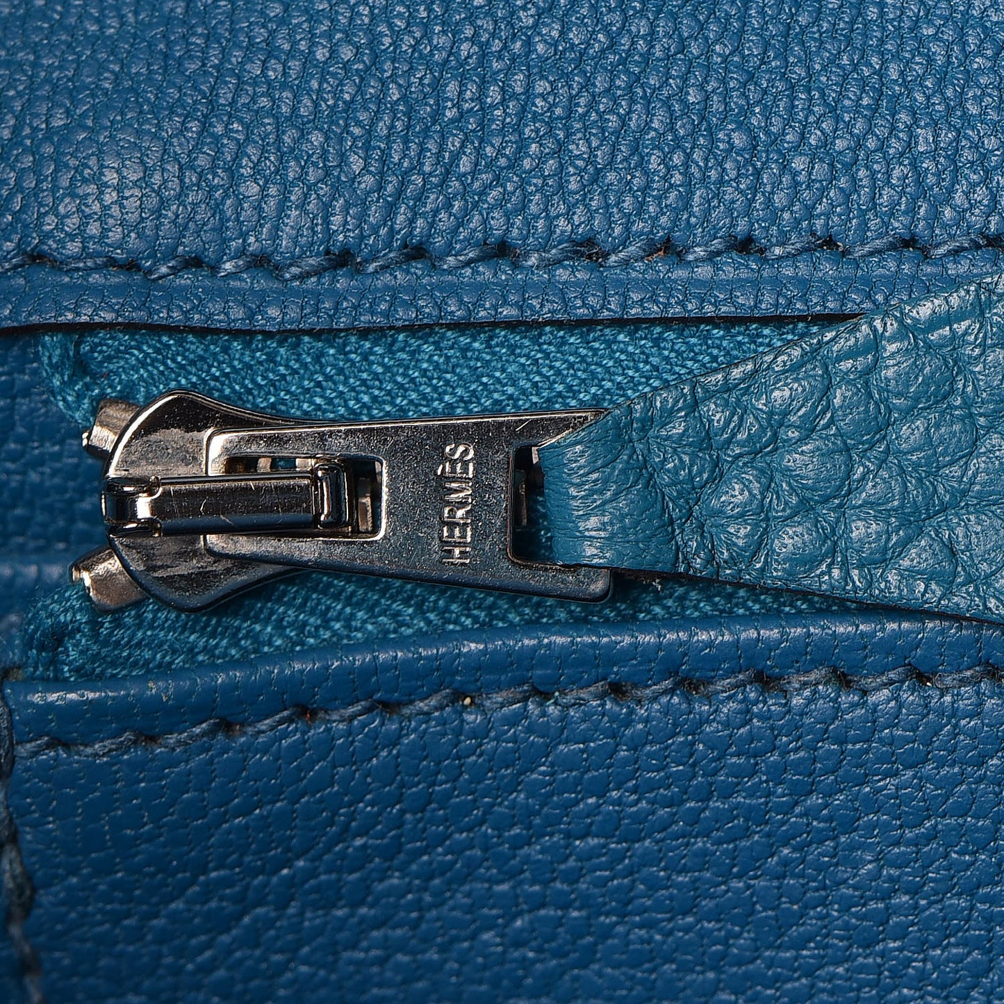 Taurillon Clemence Birkin 30 Bleu Izmir