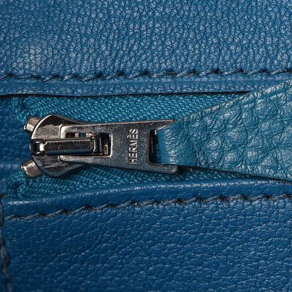 Hermes Taurillon Clemence Birkin 30 Bleu Izmir 27 of 34