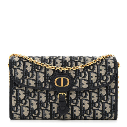 Christian Dior Oblique Bobby East West Pouch With Chain Blue 1 of 14