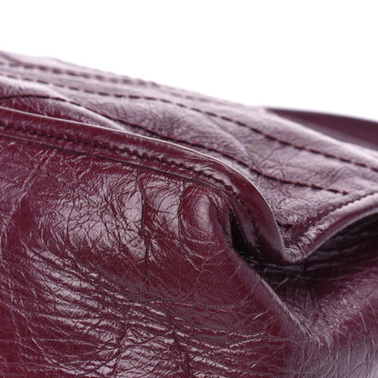 Saint Laurent Crinkled Calfskin Matelasse Monogram Medium Niki Chain Satchel Burgundy 14 of 17
