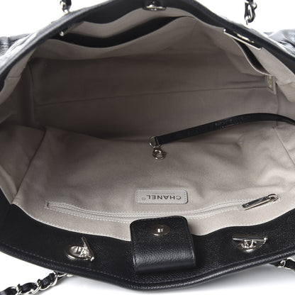 Chanel Glazed Calfskin Small Deauville Tote Black 4 of 9