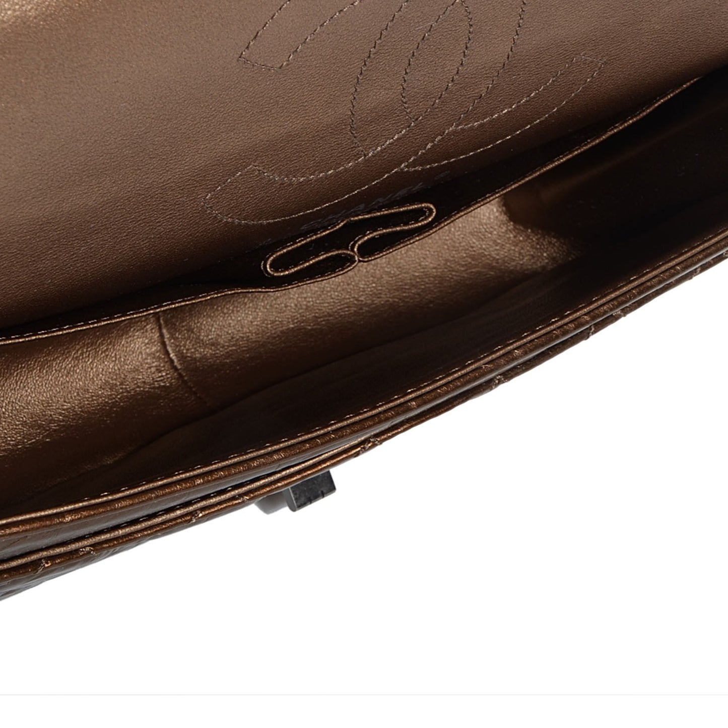 Aged Calfskin 2.55 Reissue 226 Flap Metallic Dark Gold