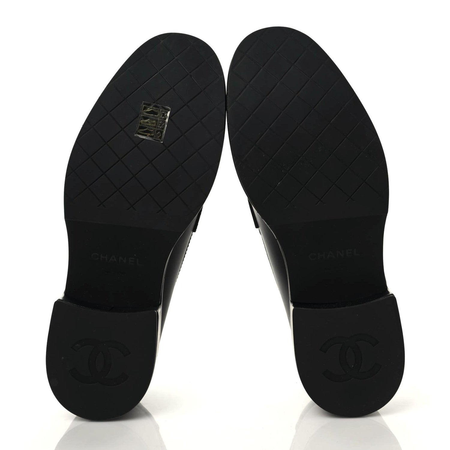 Chanel Calfskin CC Platform Loafers 40 Black 9 of 11