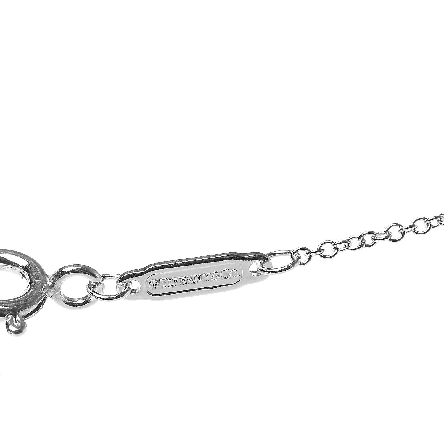 Tiffany Sterling Silver Small T Smile Pendant Necklace 6 of 7