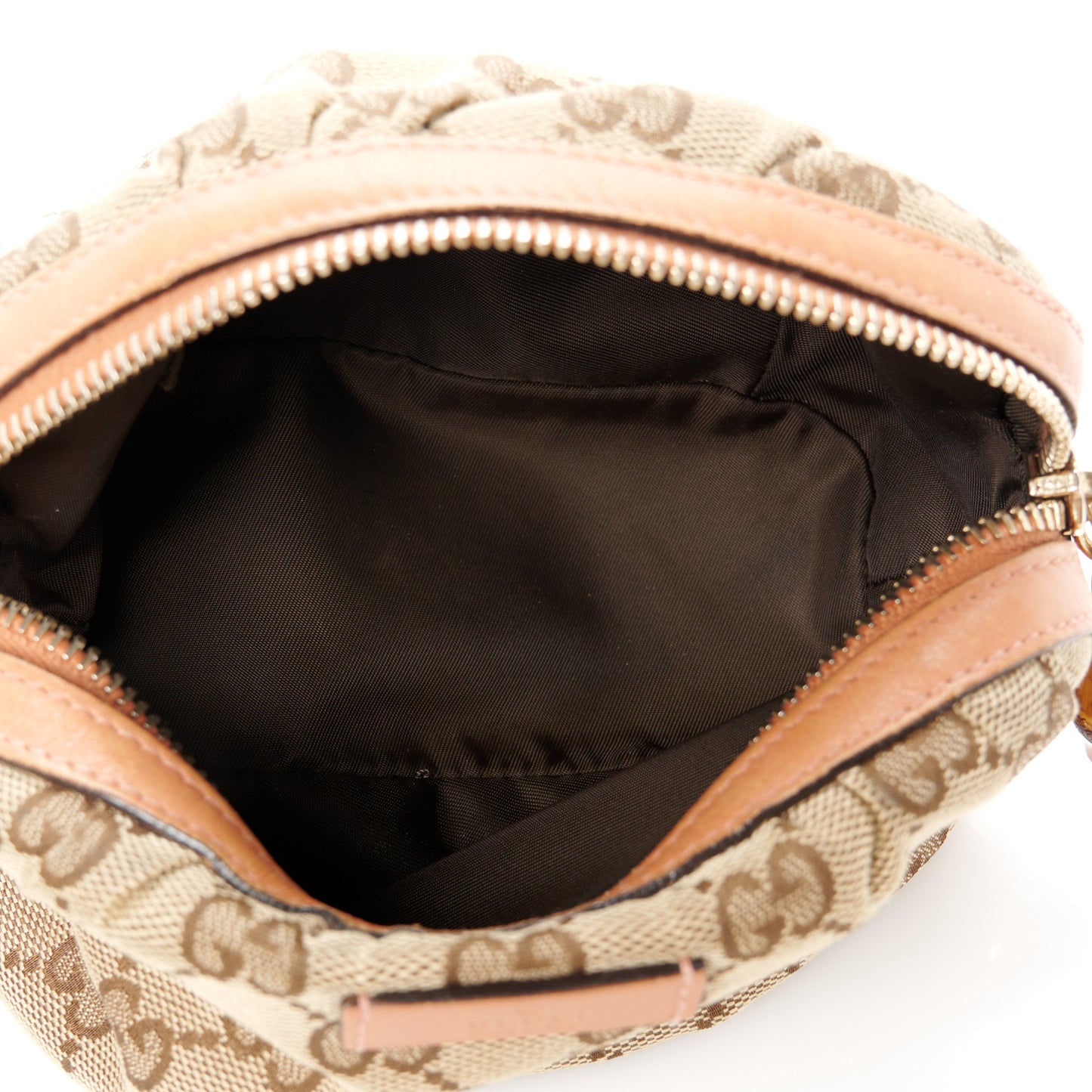 Monogram Medium Bamboo Cosmetic Case Dark Beige