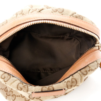Gucci Monogram Medium Bamboo Cosmetic Case Dark Beige 5 of 9