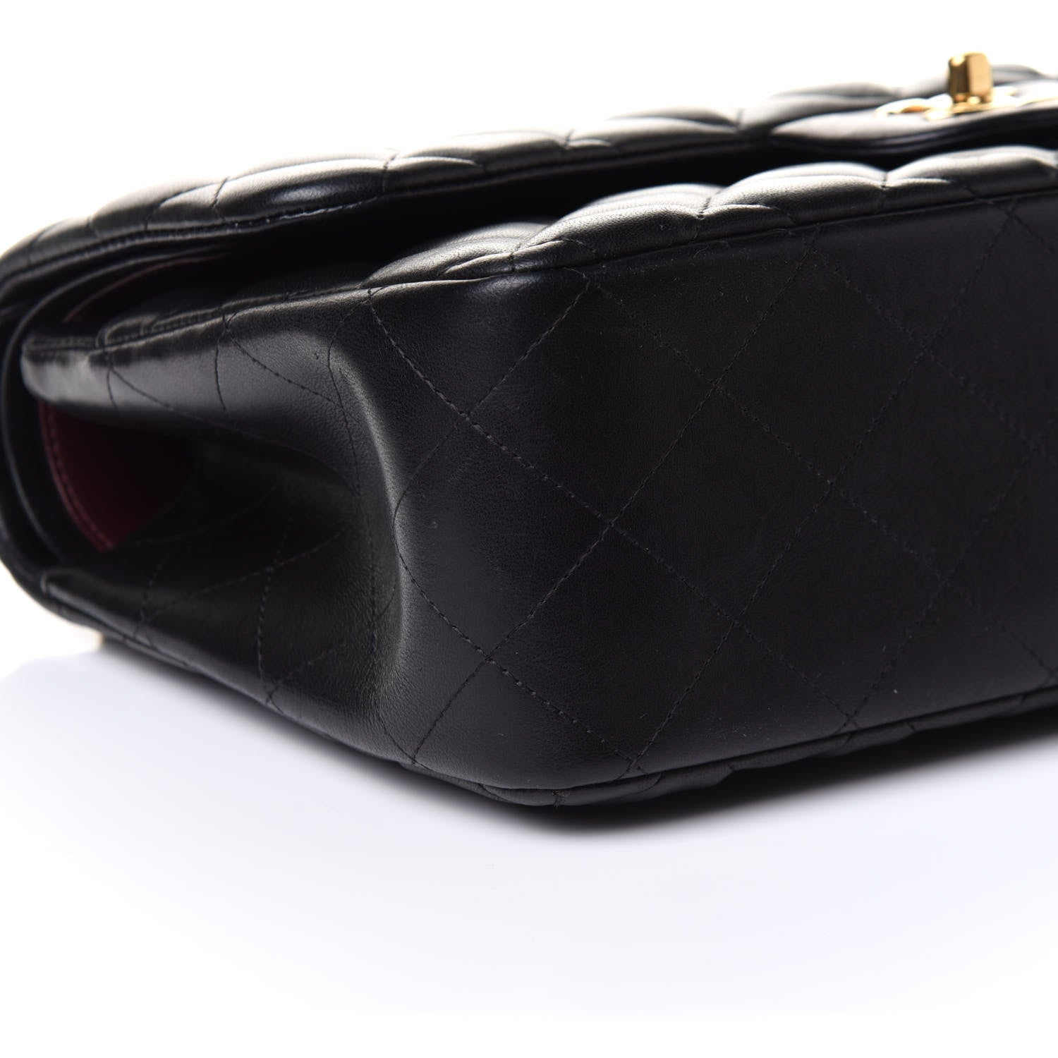 Chanel Lambskin Quilted Jumbo Double Flap Black 11 of 12