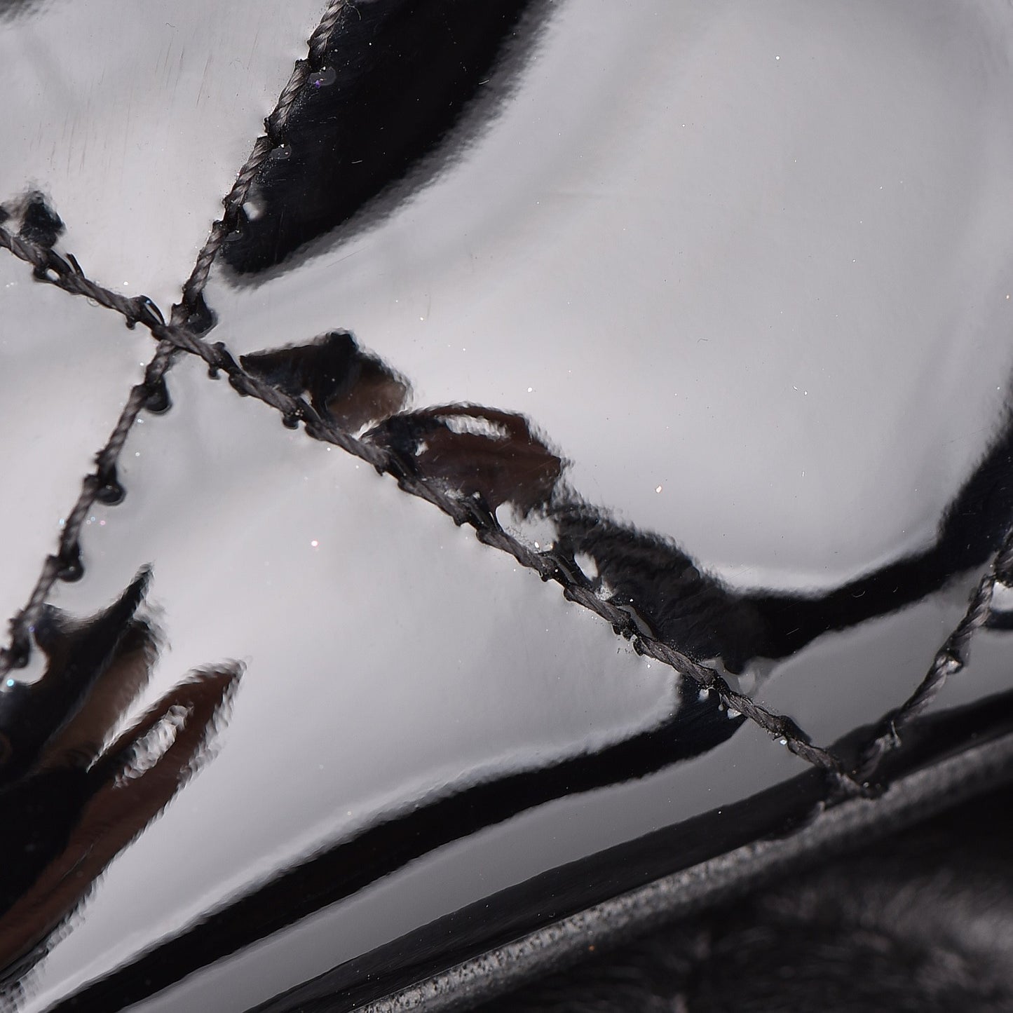 Patent Quilted Crossbody Black