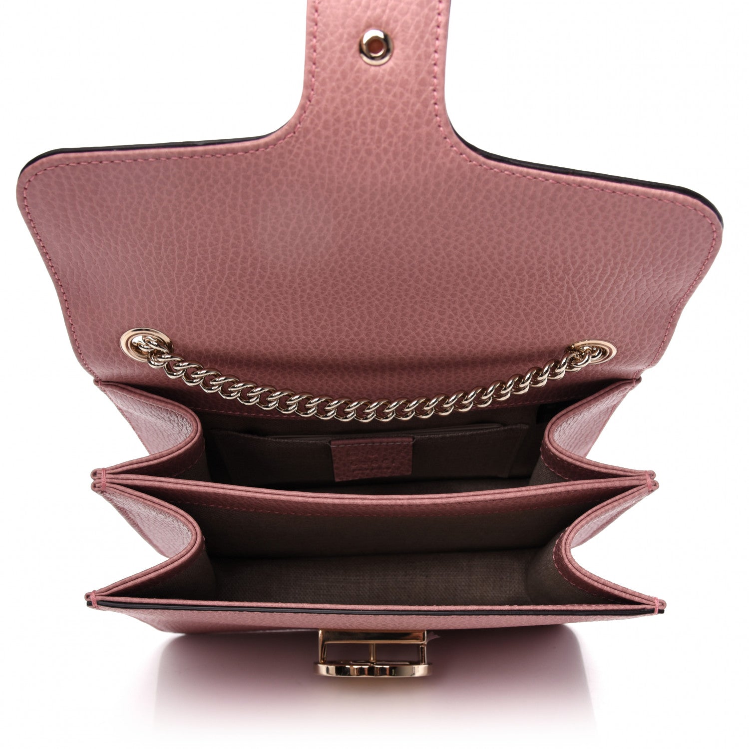 Gucci Dollar Calfskin Small Interlocking G Shoulder Bag Soft Pink 5 of 9