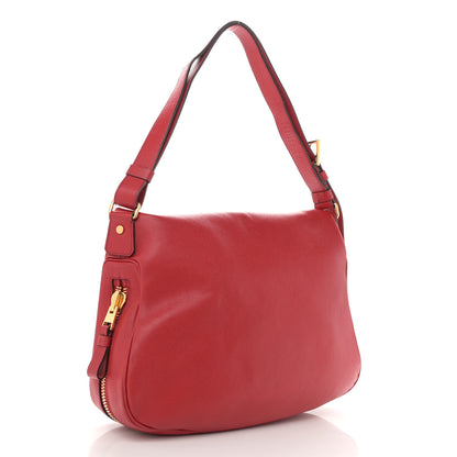 Tom Ford Pebbled Calfskin Large Jennifer Red 3 of 12