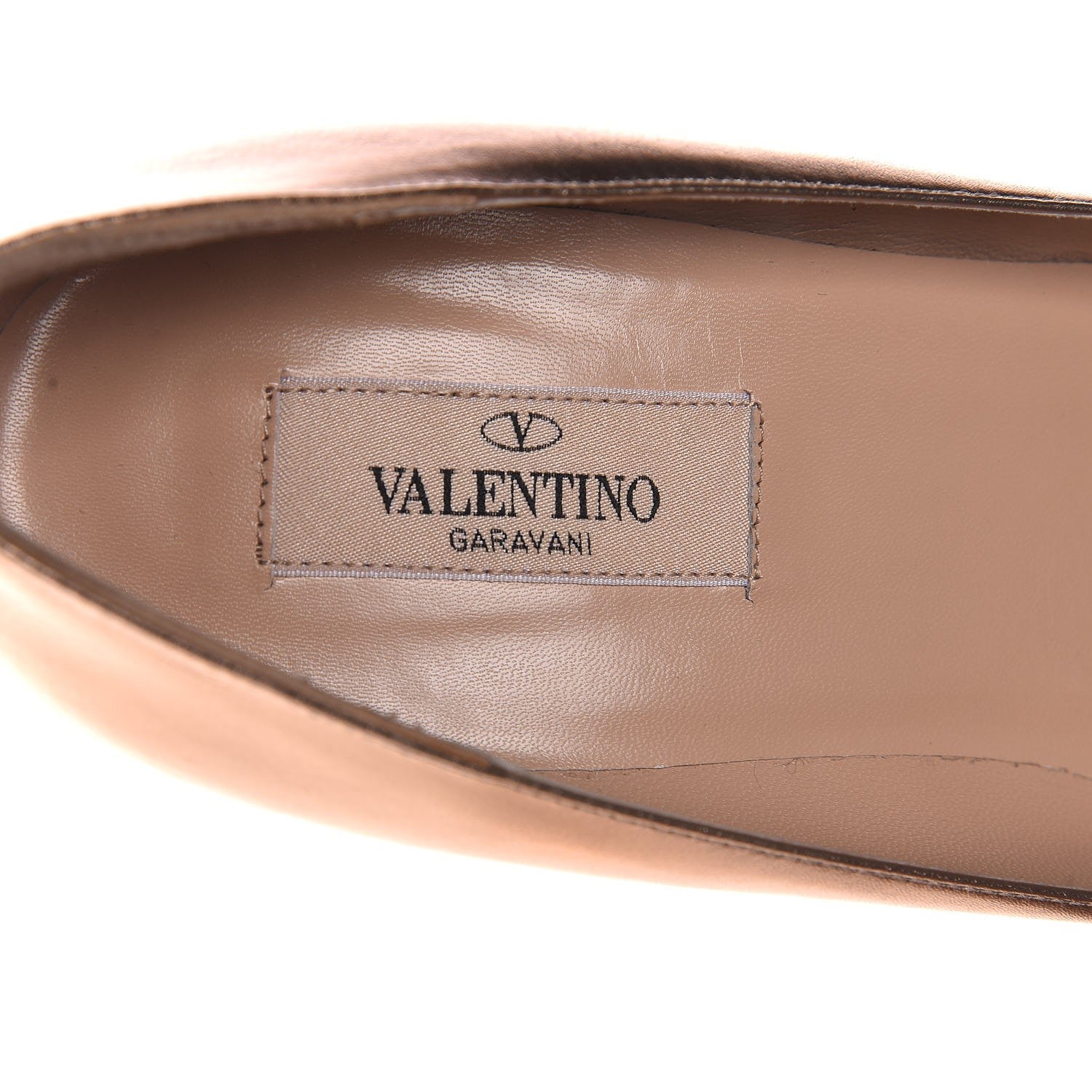 Valentino Garavani Metallic Nappa Rockstud New Plain 100mm Pumps 39.5 Rame 9 of 14