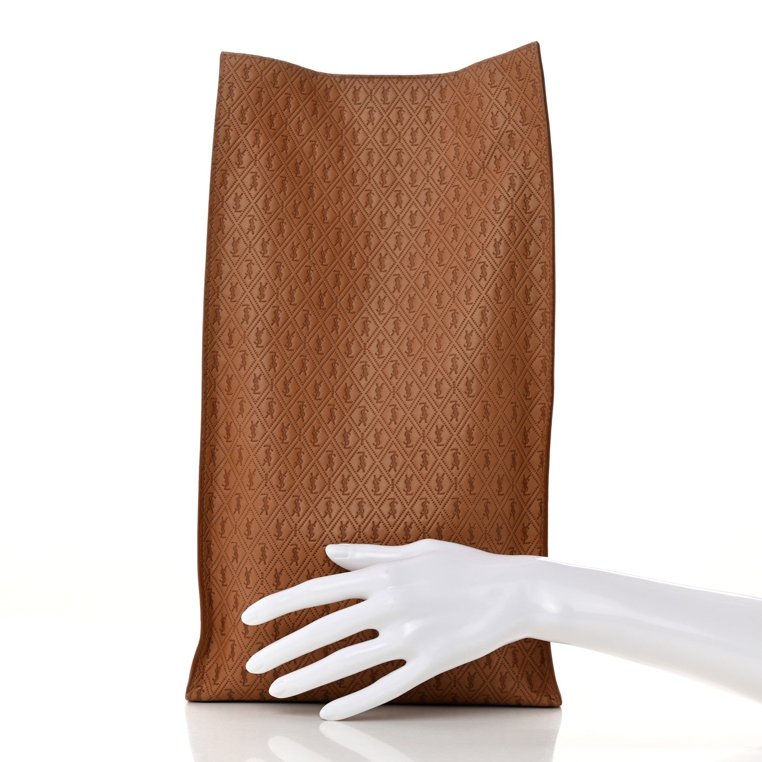 Saint Laurent Calfskin Monogram Deli Paper Bag Vintage Beige 2 of 7