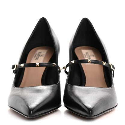Valentino Garavani Nappa Rockstud Wispy Mary Jane 80mm Pumps 35.5 Black 3 of 10