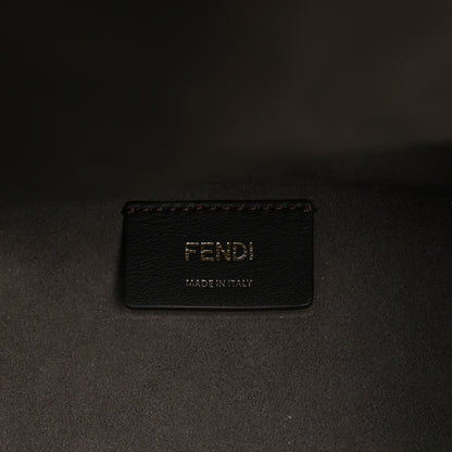 Fendi Vitello Cher Plexiglass Logo Debossed Medium Fendi Sunshine Shopper Tote Gianduia Gold 6 of 10