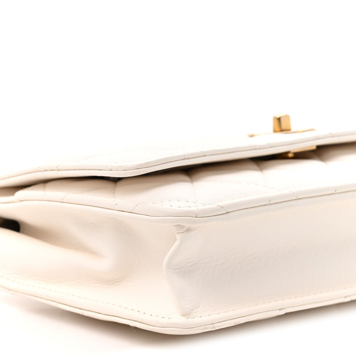 Chanel Lambskin Quilted CC Pearl Crush Wallet on Chain WOC White 11 of 11